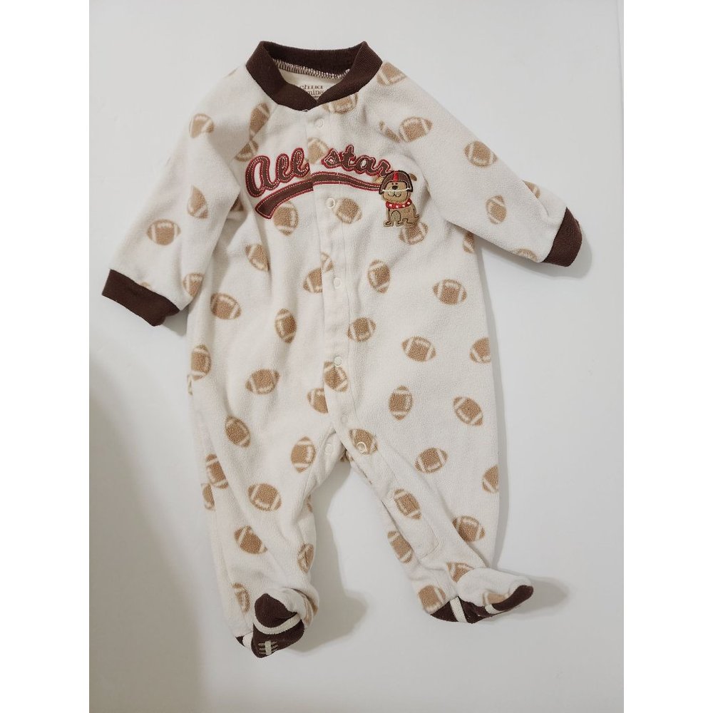 Child of Mine Carter's 0 - 3 months All Stars Football Sleeper with Feet